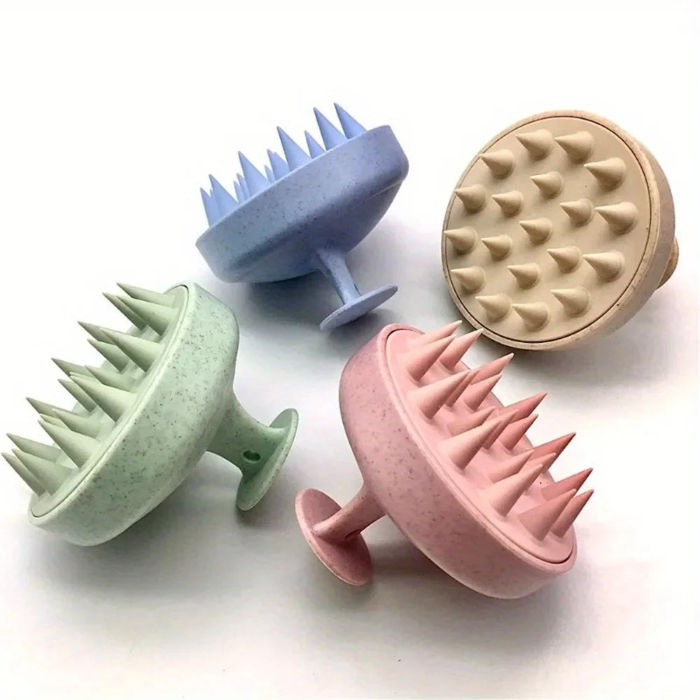 1pc Silicone Shampoo Brush Body Massage Brush Bath Shower Brush Salon Hairdressing Tool Scalp Massage Comb Hair Washing Comb